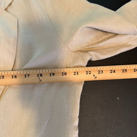 Quince Women's Tan 100% Linen Oversized Blazer, Single Button, Size Medium - Picture 5 of 7